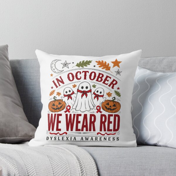 Item preview, In October We Wear Red Dyslexia Awareness Dyslexia Support  designed and sold by Redgiant87x.