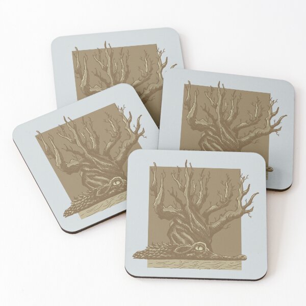 Item preview, Crocodile & Ancient Tree | Swamp Art | Wildlife Illustration designed and sold by Half Mess.