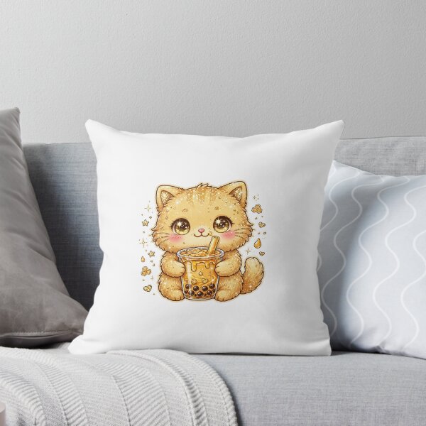 Item preview, Golden Glitter Cat Boba Tea Honey Sparkly designed and sold by Sofia art shop.