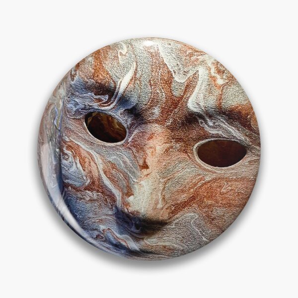 Item preview, Marbled Theatre Mask – Copper and Stone Fluid Art Mask designed and sold by www.ArtPal.com/millieesch.