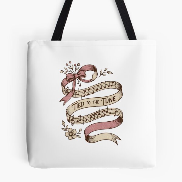Item preview, Tied To The Tune Vintage Ribbon Art — Coquette Music Lover & Choir Gift designed and sold by cannsuh.