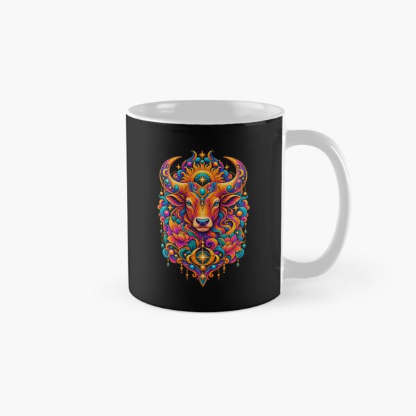 Item preview, Neon Bull Dreamscape – Psychedelic Taurus Zodiac designed and sold by RockitBaby.