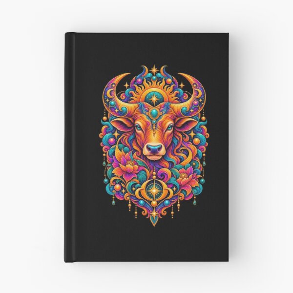 Item preview, Neon Bull Dreamscape – Psychedelic Taurus Zodiac designed and sold by RockitBaby.