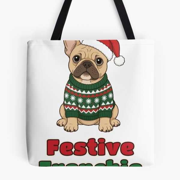 Item preview, Festive Frenchie French Bulldog Christmas Sweater designed and sold by Bornprints.