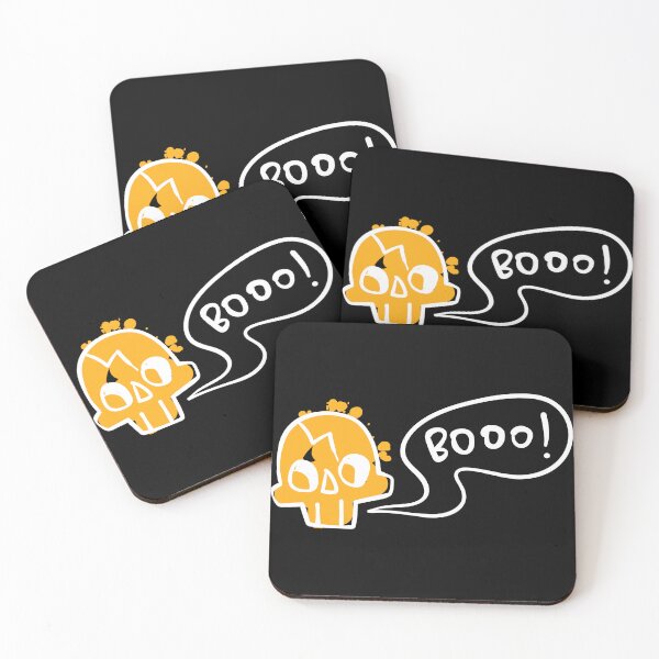 Item preview, Boo Yellow Skull Halloween Sticker, Funny Spooky Skull Speech Bubble designed and sold by Minem39.