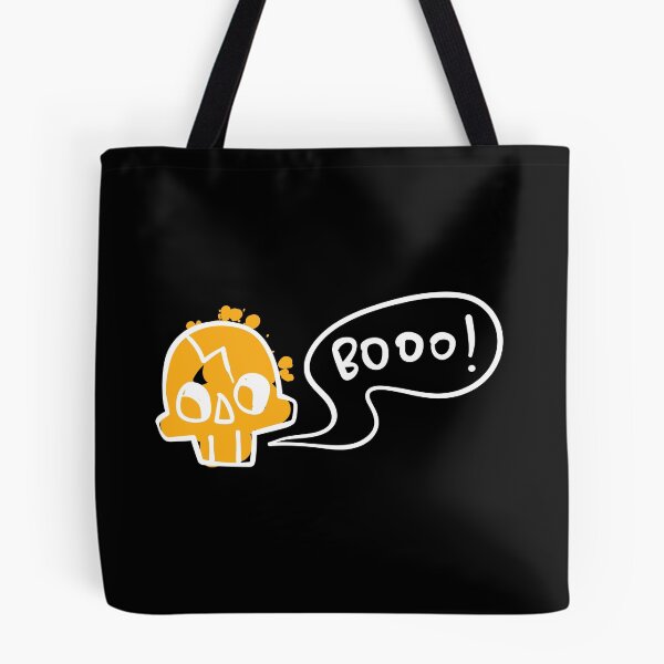 Item preview, Boo Yellow Skull Halloween Sticker, Funny Spooky Skull Speech Bubble designed and sold by Minem39.