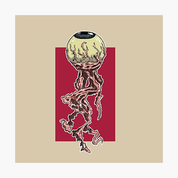 Item preview, Eyeball & Optic Nerve | Surreal Anatomy Art | Horror Illustration designed and sold by Half Mess.