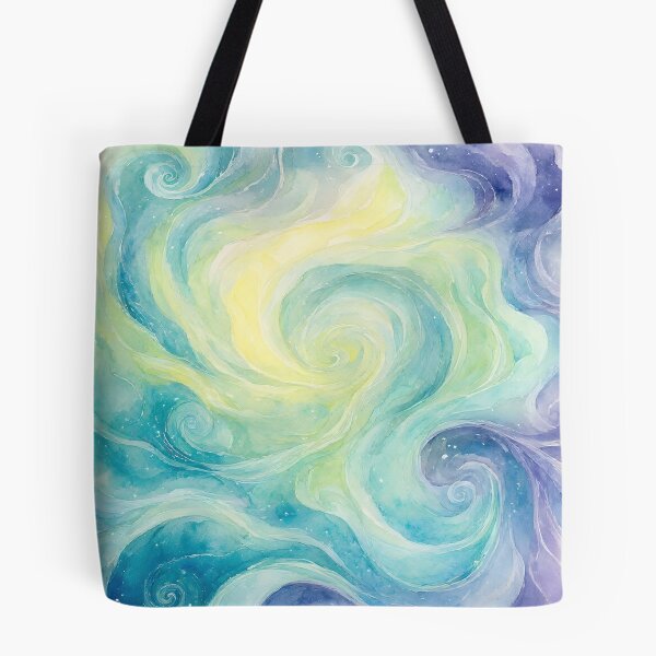 Item preview, Abstract Watercolor Swirls in Turquoise and Lavender designed and sold by Connys Colorful World.