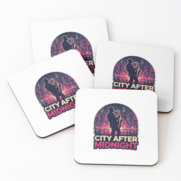 Item preview, City After Midnight Neon Saxophone Art — Synthwave Jazz & Urban Night Lover Gift designed and sold by cannsuh.