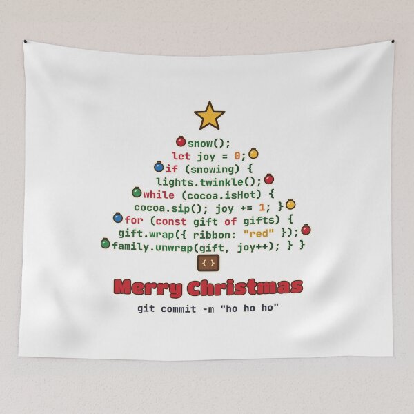 Item preview, Programmer Christmas Tree Made of Code Developer Gift designed and sold by Bornprints.