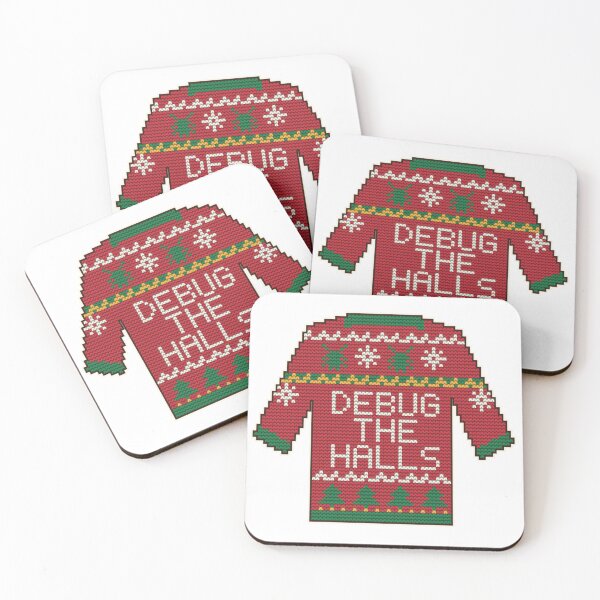 Item preview, Debug the Halls Pixel Knit Christmas Sweater for Coders designed and sold by Bornprints.