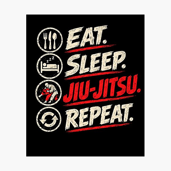 Item preview, Eat Sleep Jiu Jitsu Repeat designed and sold by Moizento.