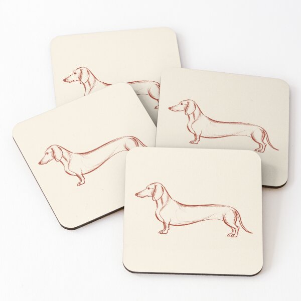 Item preview, Minimalist short-haired dachshund designed and sold by Dackelwissen.