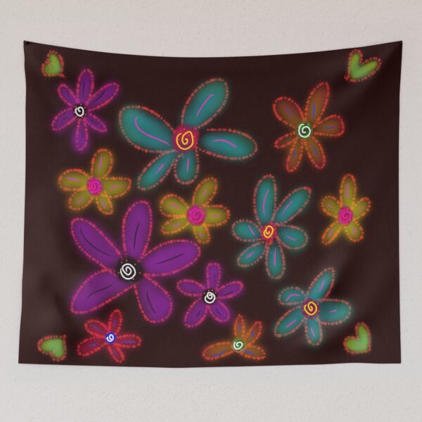 Item preview, Purple Blue Yellow Daisies Pattern designed and sold by PatternShow.