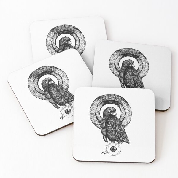 Item preview, Black Raven | Mystical Gothic Art | Surreal Crow Design designed and sold by Half Mess.