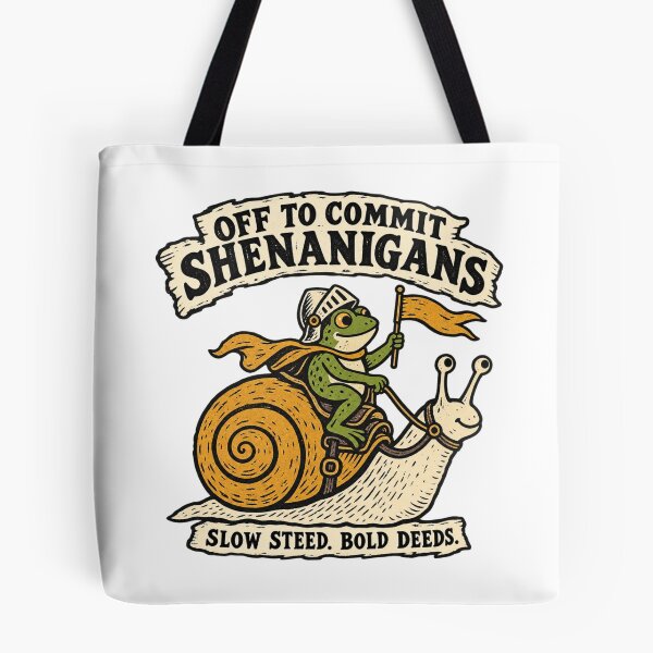 Item preview, Off to Commit Shenanigans Frog - Slow Steed, Bold Deed designed and sold by OddlyZippy.