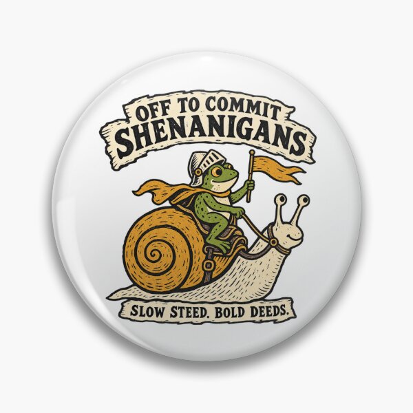 Item preview, Off to Commit Shenanigans Frog - Slow Steed, Bold Deed designed and sold by OddlyZippy.