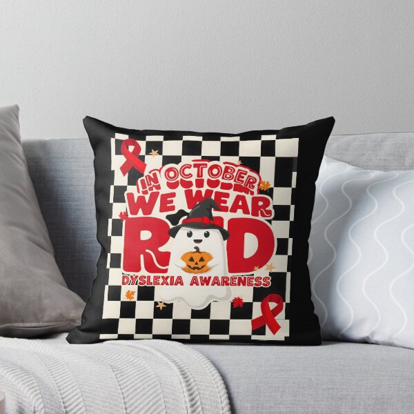 Item preview, In October We Wear Red Dyslexia Awareness Halloween Support designed and sold by Redgiant87x.