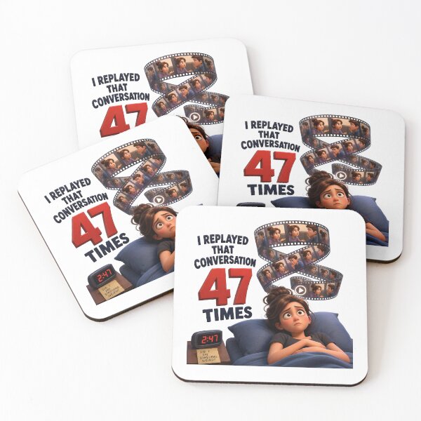 Item preview, I Replayed That Conversation 47 Times – Overthinking and Social Anxiety Humor designed and sold by ManggaeJM.