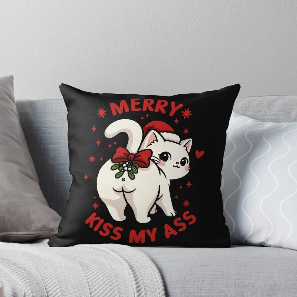 Item preview, Copy of Merry Kiss My Ass – Funny Christmas Cat designed and sold by Ankarzh.