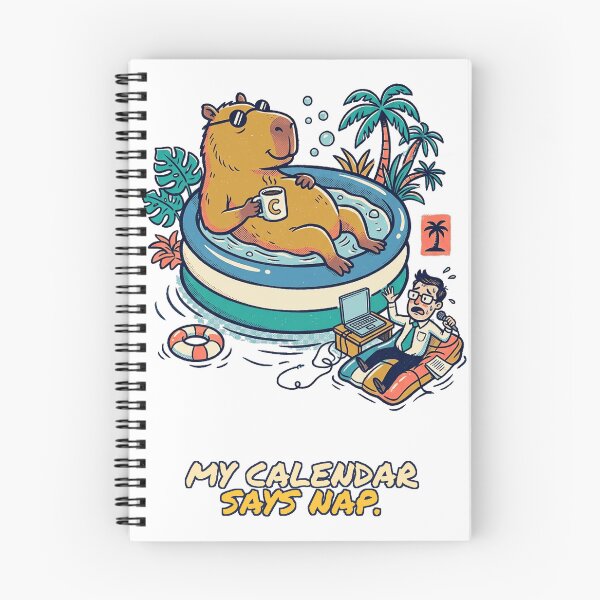 Item preview, Capybara Art - My Calendar Says Nap designed and sold by MIRAJIL.