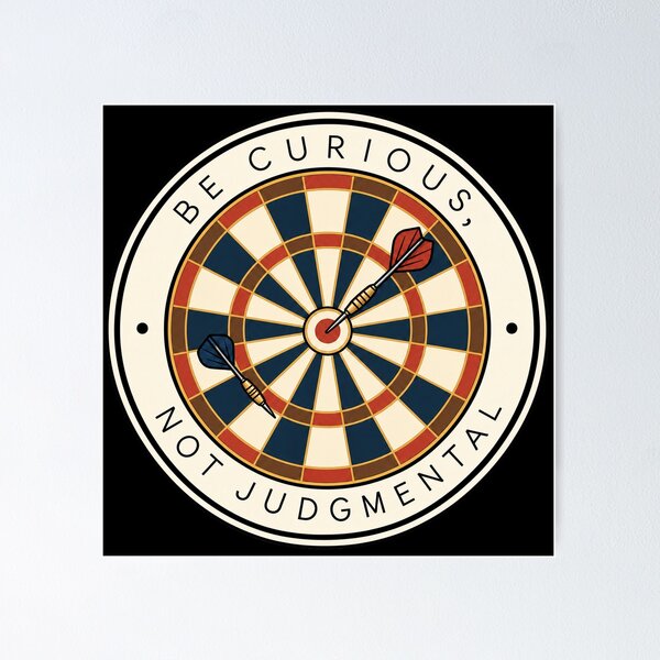 Item preview, Be curious not Judgmental - Walt Whitman Retro badge designed and sold by Olena Du.
