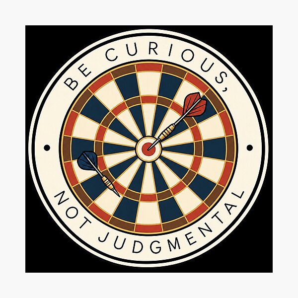 Item preview, Be curious not Judgmental - Walt Whitman Retro badge designed and sold by Olena Du.