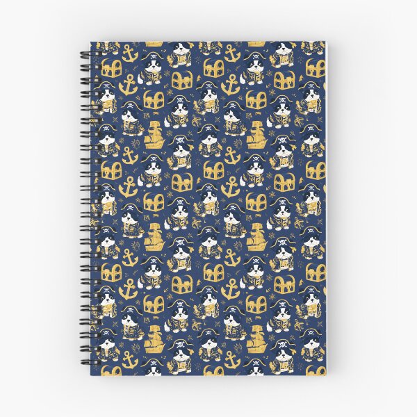 Item preview, Cute Pirate Dog Puppy Nautical Treasure Pattern designed and sold by NicolasGlowArt.