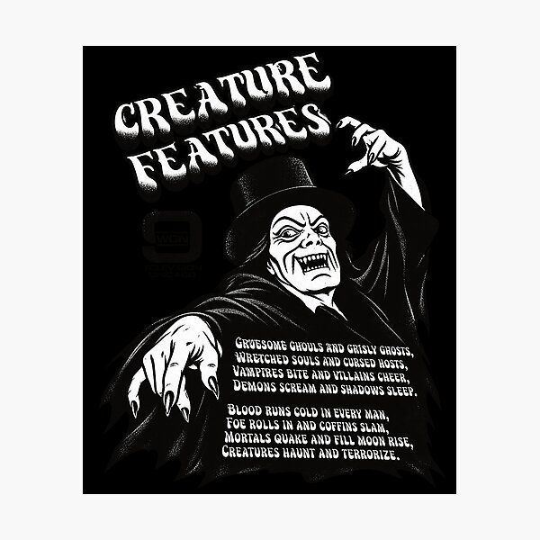 Item preview, Creature Features Vintage Horror Host Vampire Spooky Retro Comic designed and sold by RonHeller.
