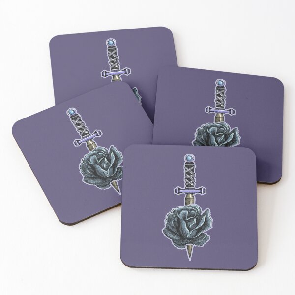 Item preview, Dagger & Rose | Gothic Tattoo Art | Dark Floral Illustration designed and sold by Half Mess.