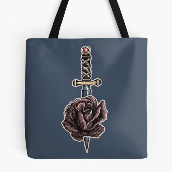 Item preview, Dagger & Rose | Gothic Tattoo Art | Dark Floral Illustration designed and sold by Half Mess.