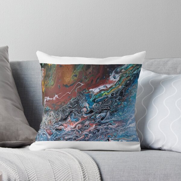 Item preview, Midnight Storm Pour – Dark Nebula Abstract Fluid Art designed and sold by www.ArtPal.com/millieesch.