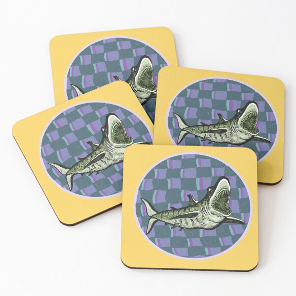 Item preview, Great White Shark | Retro Ocean Art | Marine Wildlife designed and sold by Half Mess.