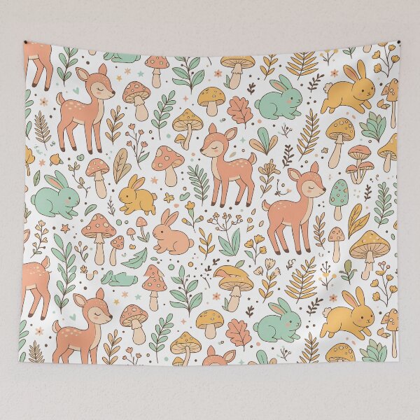 Item preview, Ivanna Baca Pattern Collection Cute Y2K Woodland Watercolor designed and sold by ART ATTACK ZONE.