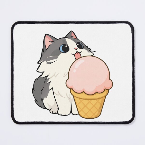 Item preview, Cat and Ice Cream Design designed and sold by CarefulCreation.