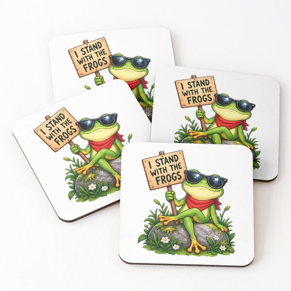 Item preview, I Stand With The Frogs Resist Frog Protest Humor designed and sold by ArtDesignTp.