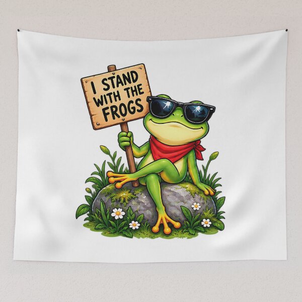 Item preview, I Stand With The Frogs Resist Frog Protest Humor designed and sold by ArtDesignTp.