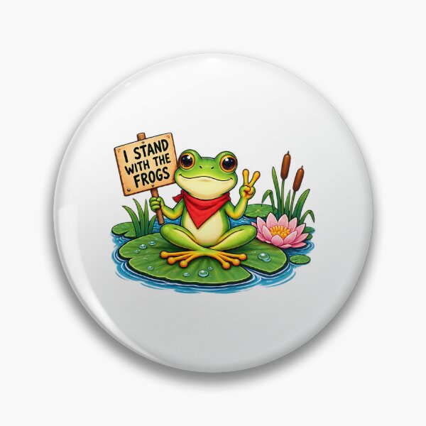 Item preview, I Stand With The Frogs Frog Resist Solidarity Humor designed and sold by ArtDesignTp.