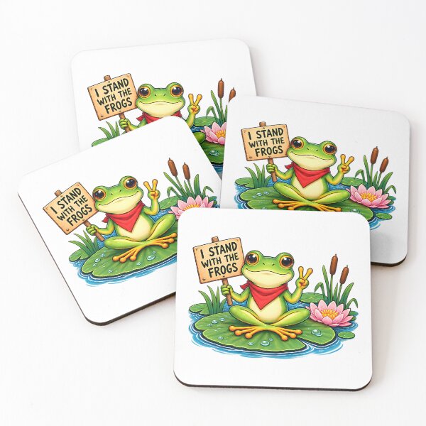 Item preview, I Stand With The Frogs Frog Resist Solidarity Humor designed and sold by ArtDesignTp.