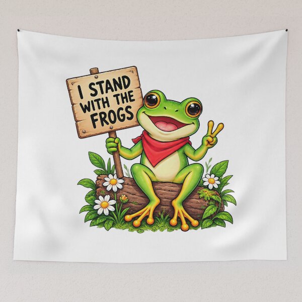 Item preview, I Stand With The Frogs Funny Resist Frog Statement designed and sold by ArtDesignTp.