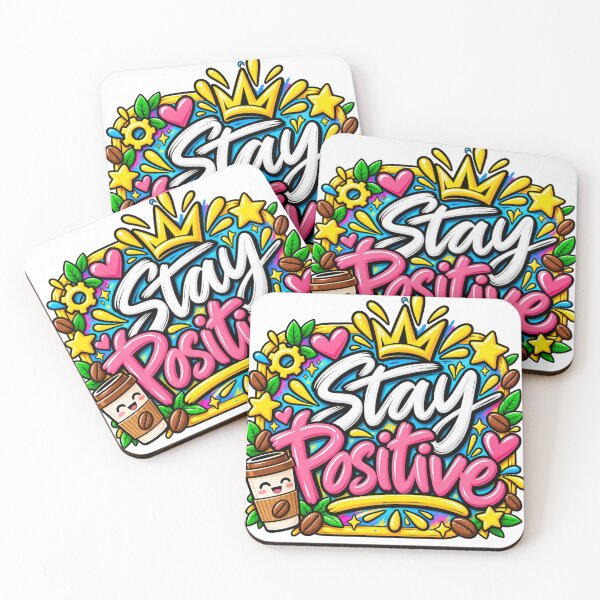 Item preview, Stay Positive – Trendy Pink Motivational Typography for Teens designed and sold by HSE1.