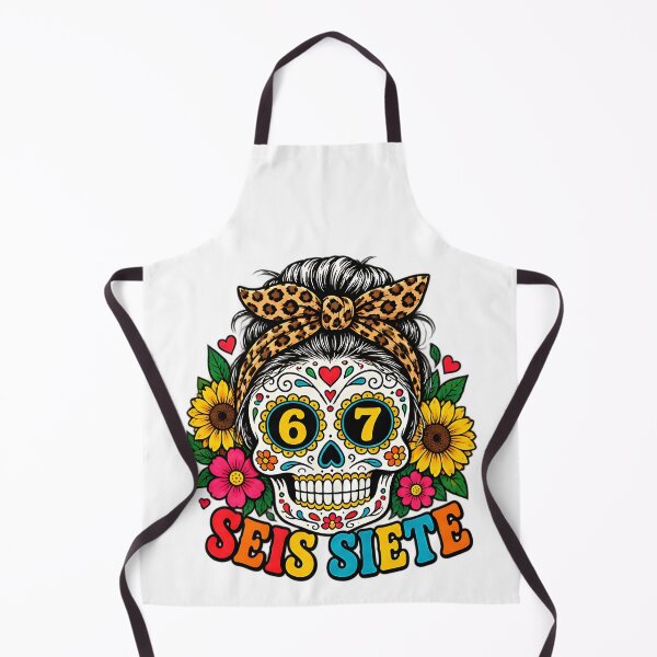 Item preview, Seis Siete Obra de arte de calavera mexicana Seis Siete para mujer designed and sold by ArtDesignTp.