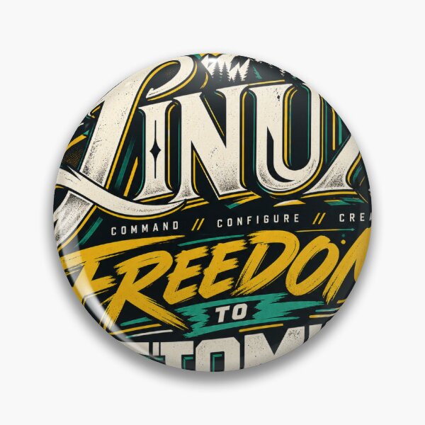 Item preview, Linux Freedom to Customize – Retro Futuristic Typography designed and sold by Qcloth.