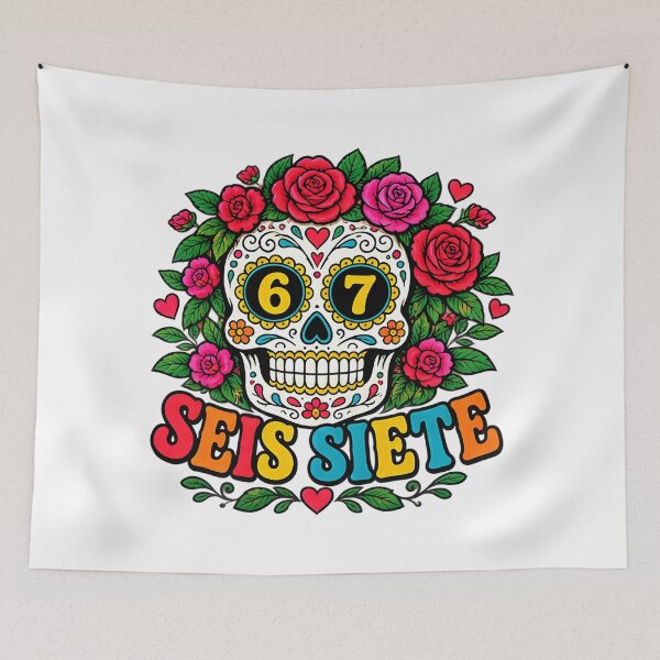 Item preview, Seis Siete Women's Mexican Skull Seis Siete Design designed and sold by ArtDesignTp.