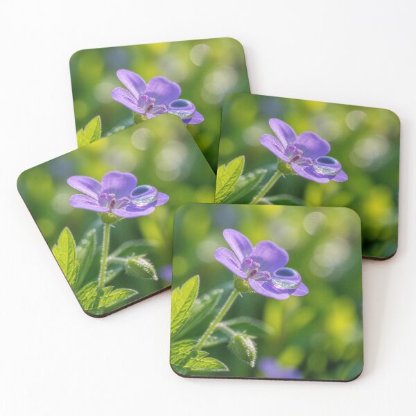 Item preview, Spring Dewdrop on a Wildflower – Vibrant Macro Nature Photography designed and sold by KrumaiFC.