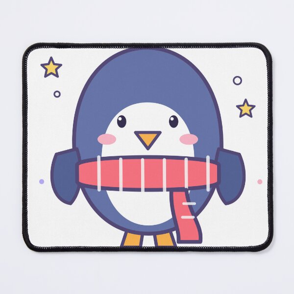 Item preview, Kawaii Penguin Scarf Cute Penguin Red Scarf Winter Sticker designed and sold by Coco Zone .