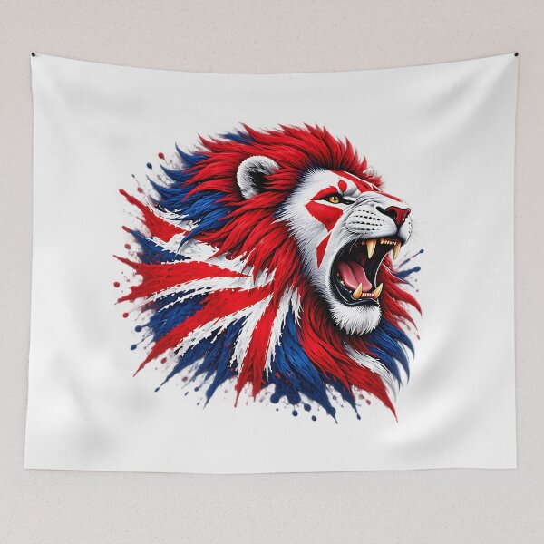 Item preview, British Lion and Union Jack British Patriot Pride Gift designed and sold by ArtDesignTp.