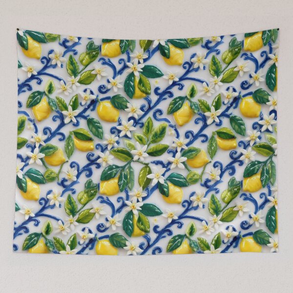 Item preview, Italian Sicilian Lemon Ceramic Tile Pattern 01 designed and sold by The Design Asset Station.