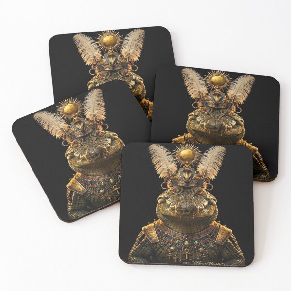 Item preview, SOBEK REIGNS - Egyptian Crocodile God Gold Streetwear designed and sold by KingofHearts25.