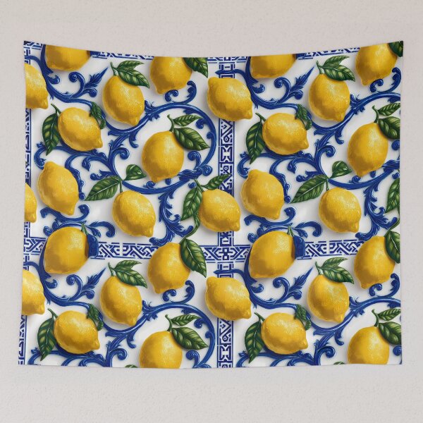 Item preview, Italian Sicilian Lemon Ceramic Tile Pattern 03 designed and sold by The Design Asset Station.